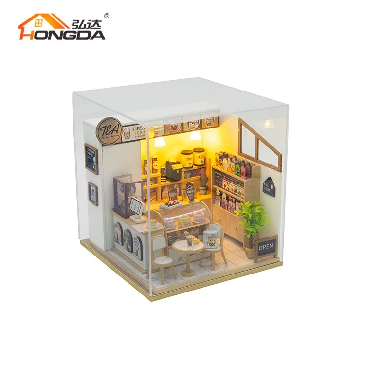 Milk Tea Theme Diy Dollhouse With Dust Cover best
